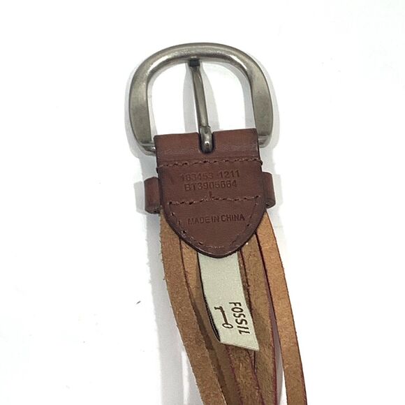 Fossil Leather Multi-Color Braided Belt Size Large Women’s EUC - Picture 7 of 7